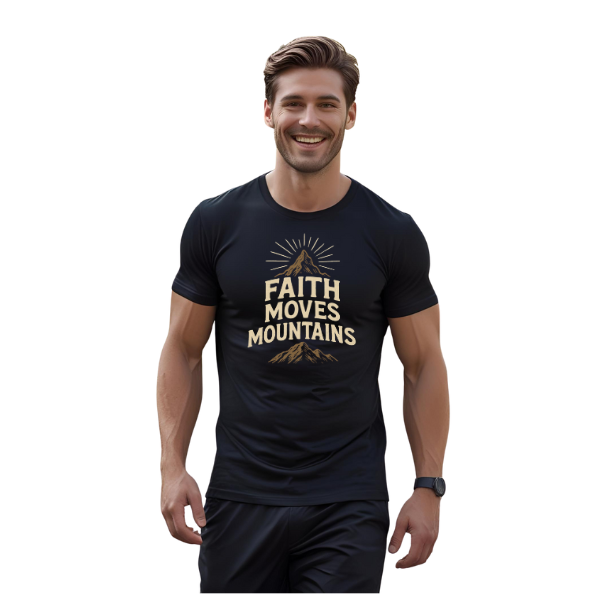 Faith Moves Mountains Tee – Bold Belief, Unshakable Style